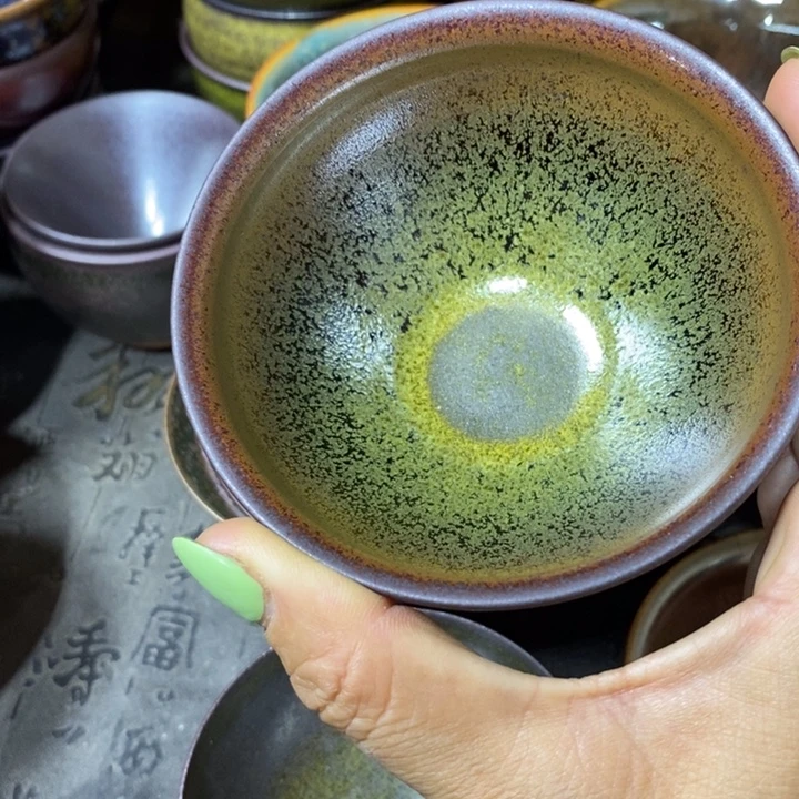 果***儿茶盏建阳建盏微瑕束口