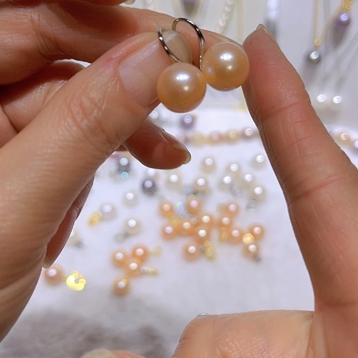 淡水珍珠中国红高跟鞋银S925镶嵌