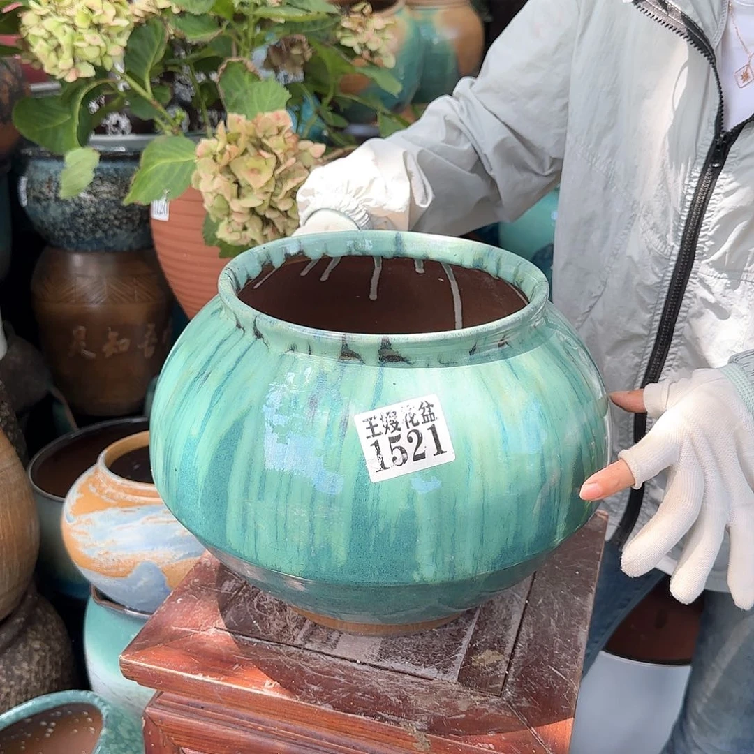 紫砂花盆王嫂花盆0613-1521高26口20