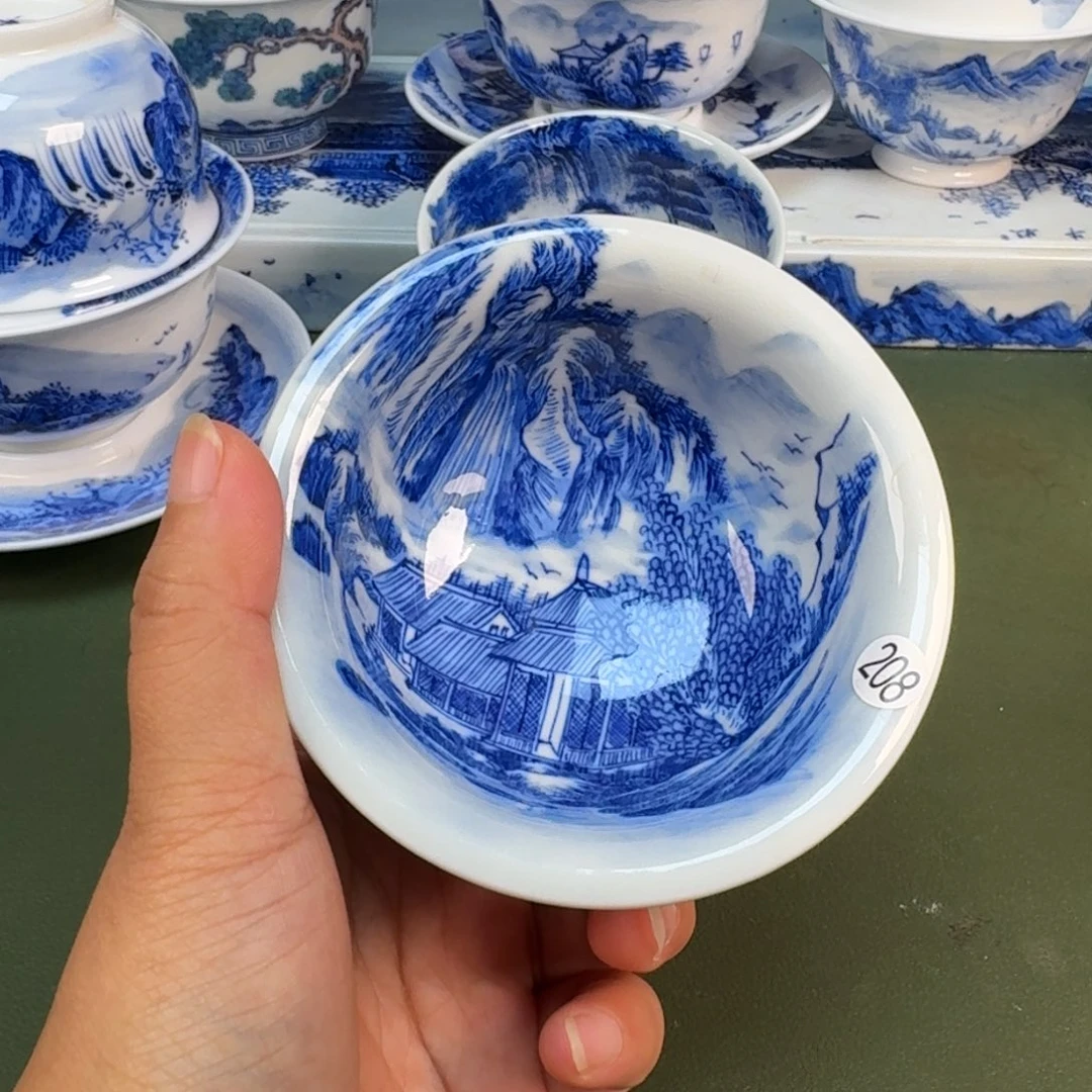 景德镇纯手绘茶具圆圆208