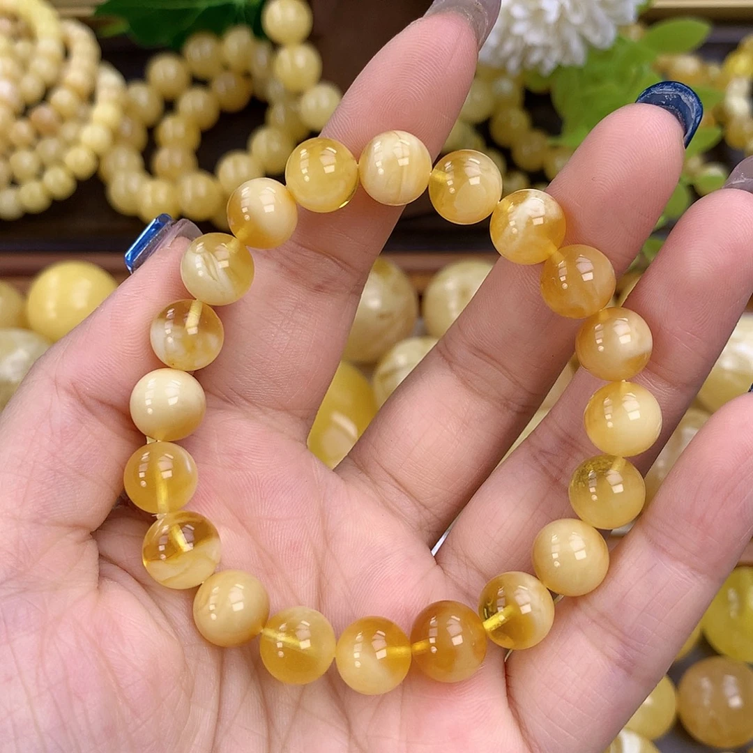 蜜蜡未镶嵌珠宝奇石10+圆单圈