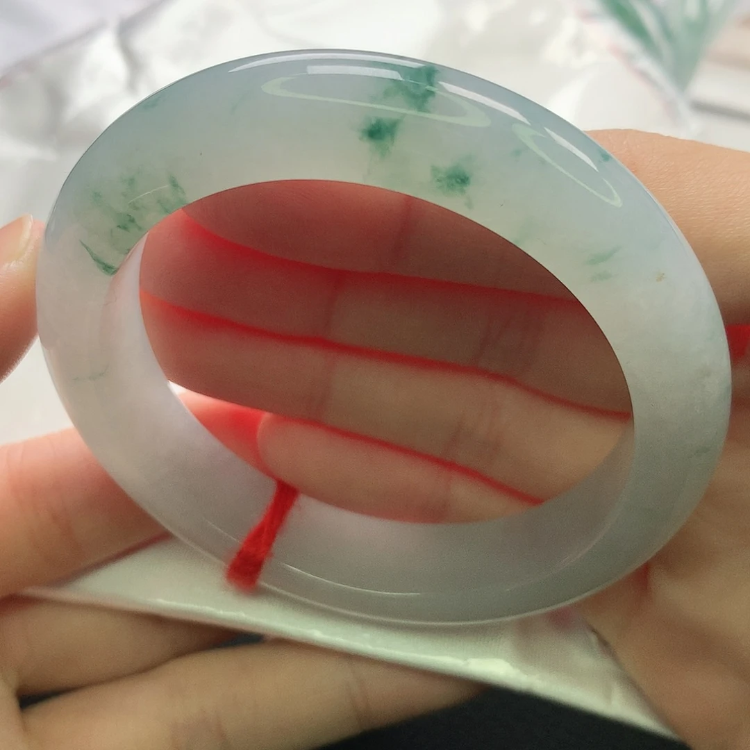 翡翠未镶嵌手镯缅甸54完美