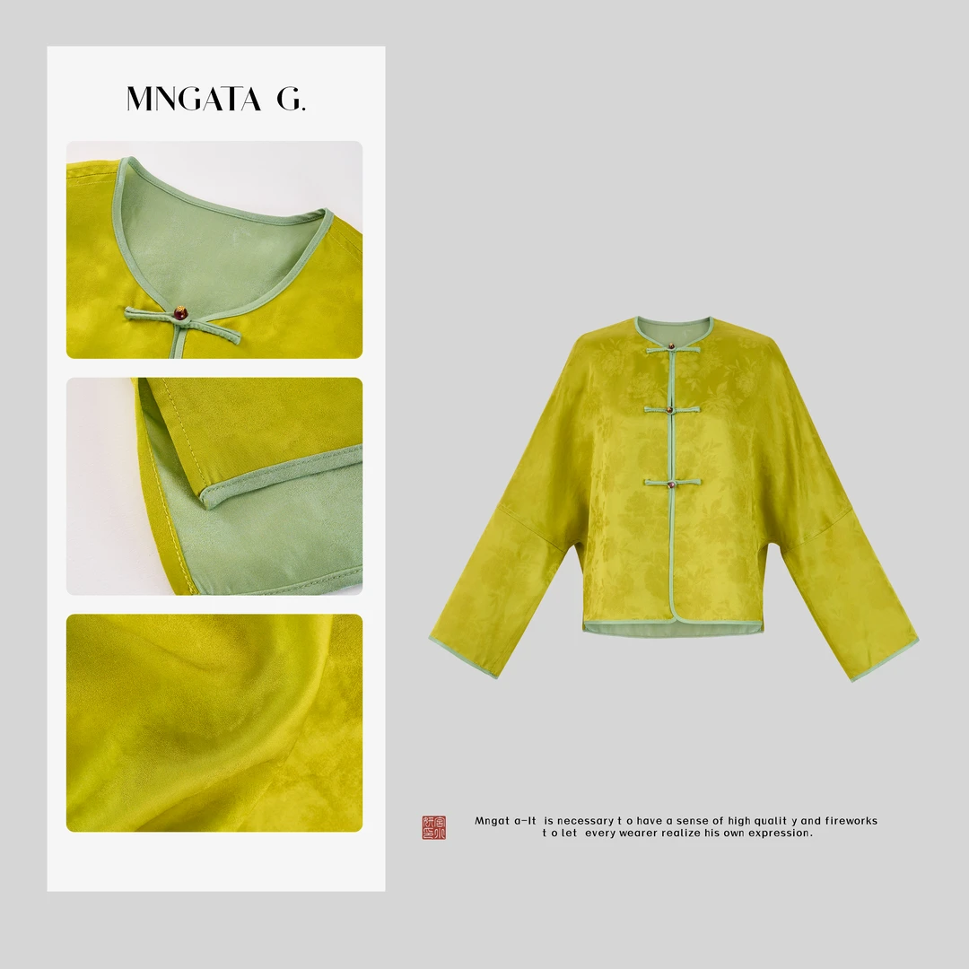 MNGATA G.宫小妍【念念不忘】真丝夏日新中式中国风休闲外套5022150