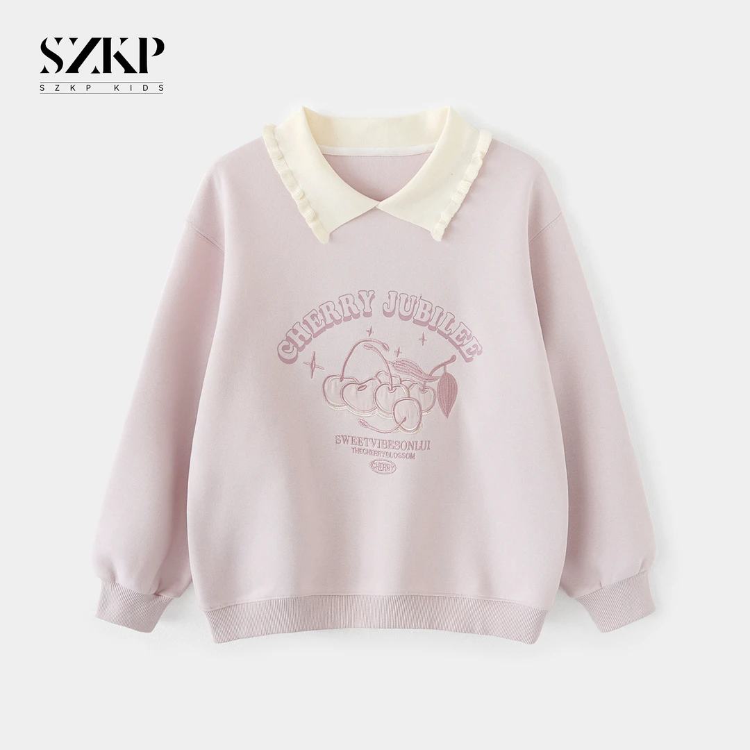 SZKP秋季新款女童休闲百搭上衣中大童时尚洋气儿童卫衣BGYQ552423