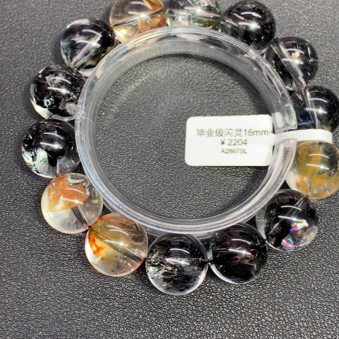 水晶手链未镶嵌蓝****猫天花板闪灵16+mm