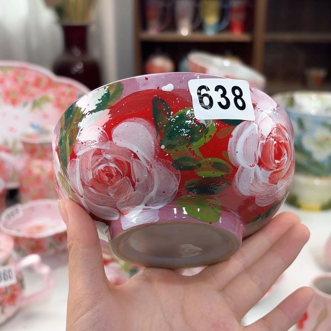 景德镇手绘高温釉下彩陶瓷茶具