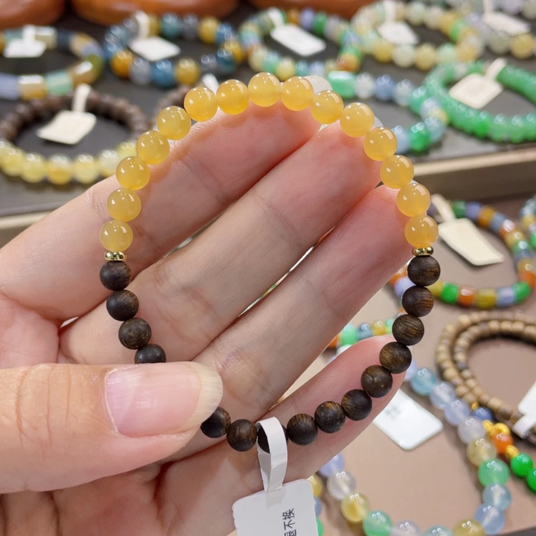 未镶嵌手链翡翠冰橘黄