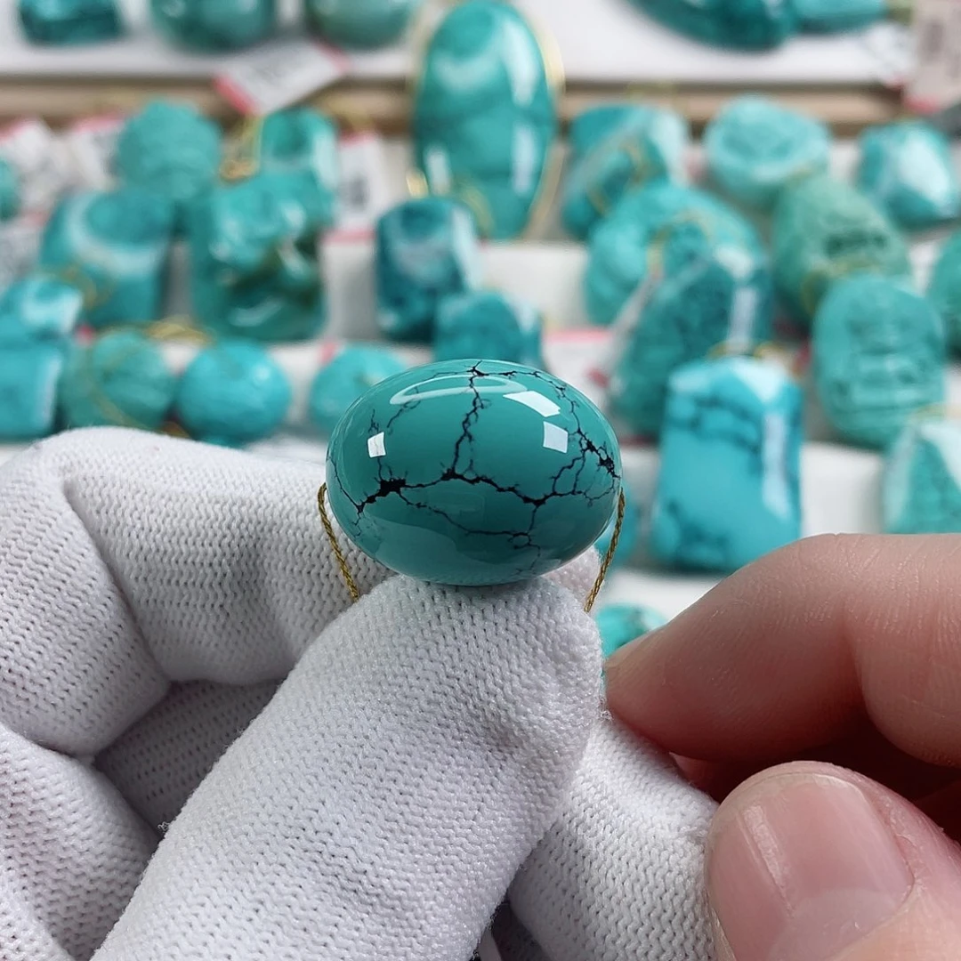 绿松石车挂未镶嵌直径17.4