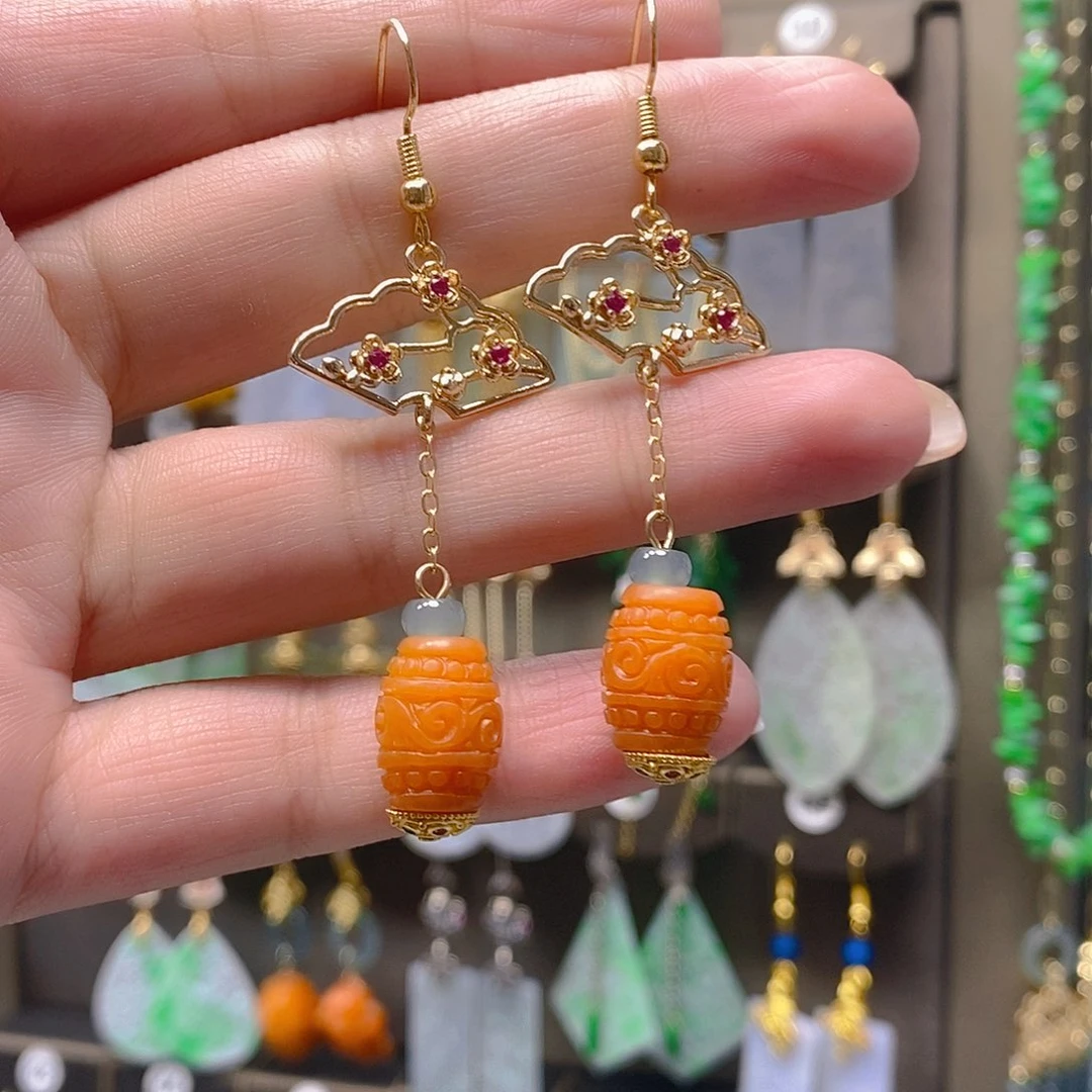 未镶嵌翡翠耳饰翡翠