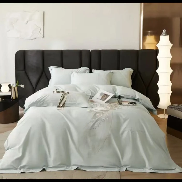 【特价福利款】花溪：高奢全棉120支活性贡缎长绒棉刺绣四件套