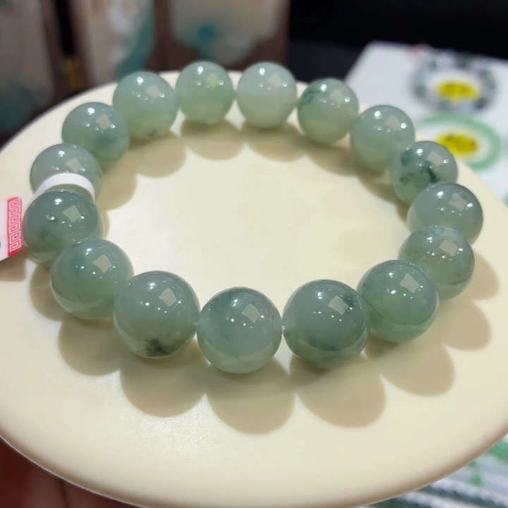 翡翠未镶嵌手链冰胶晴飘卡13.3