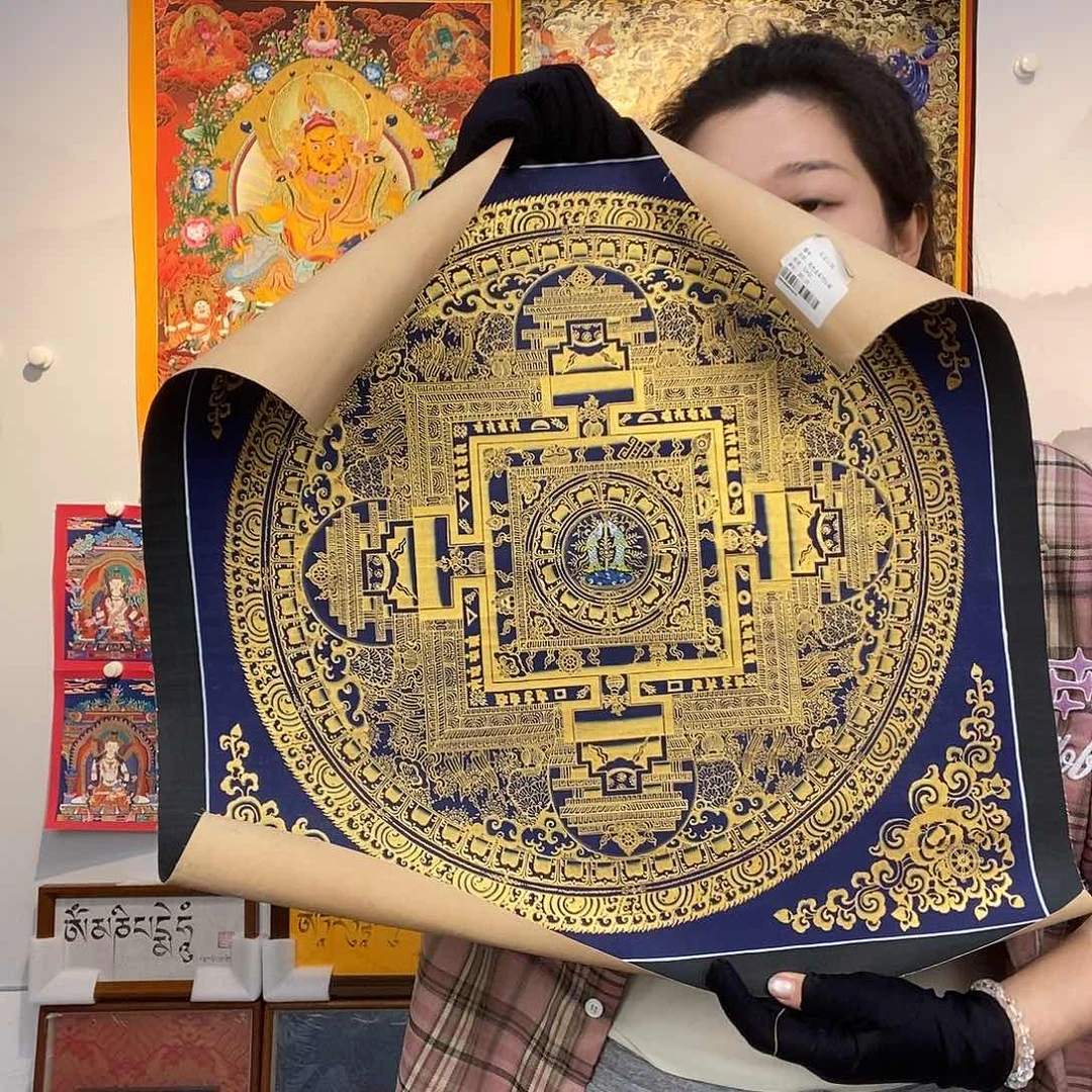 卷轴画纯手绘唐卡坦诚50厘米左右