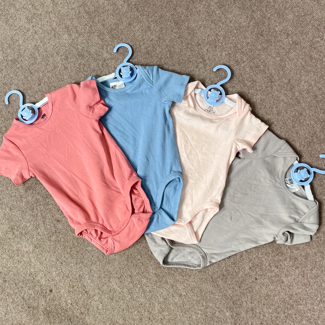 201-300短袖男女哈衣极简风薄款爬服套头连体衣休闲风大小童