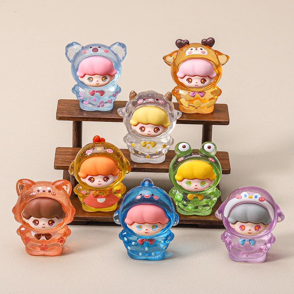 高透细闪动物雨衣DIMO 可爱创意摆件