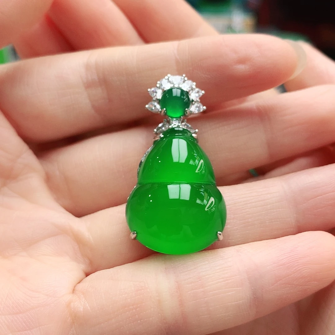 玛瑙/玉髓吊坠银S925镶嵌