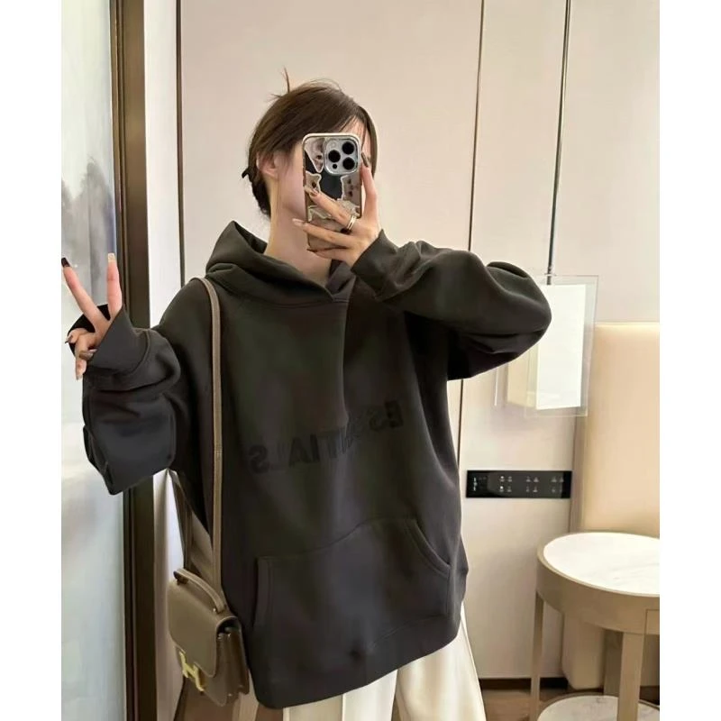 【即将售罄】20背后logo帽衫男女同款宽松休闲情侣百搭款连帽卫衣