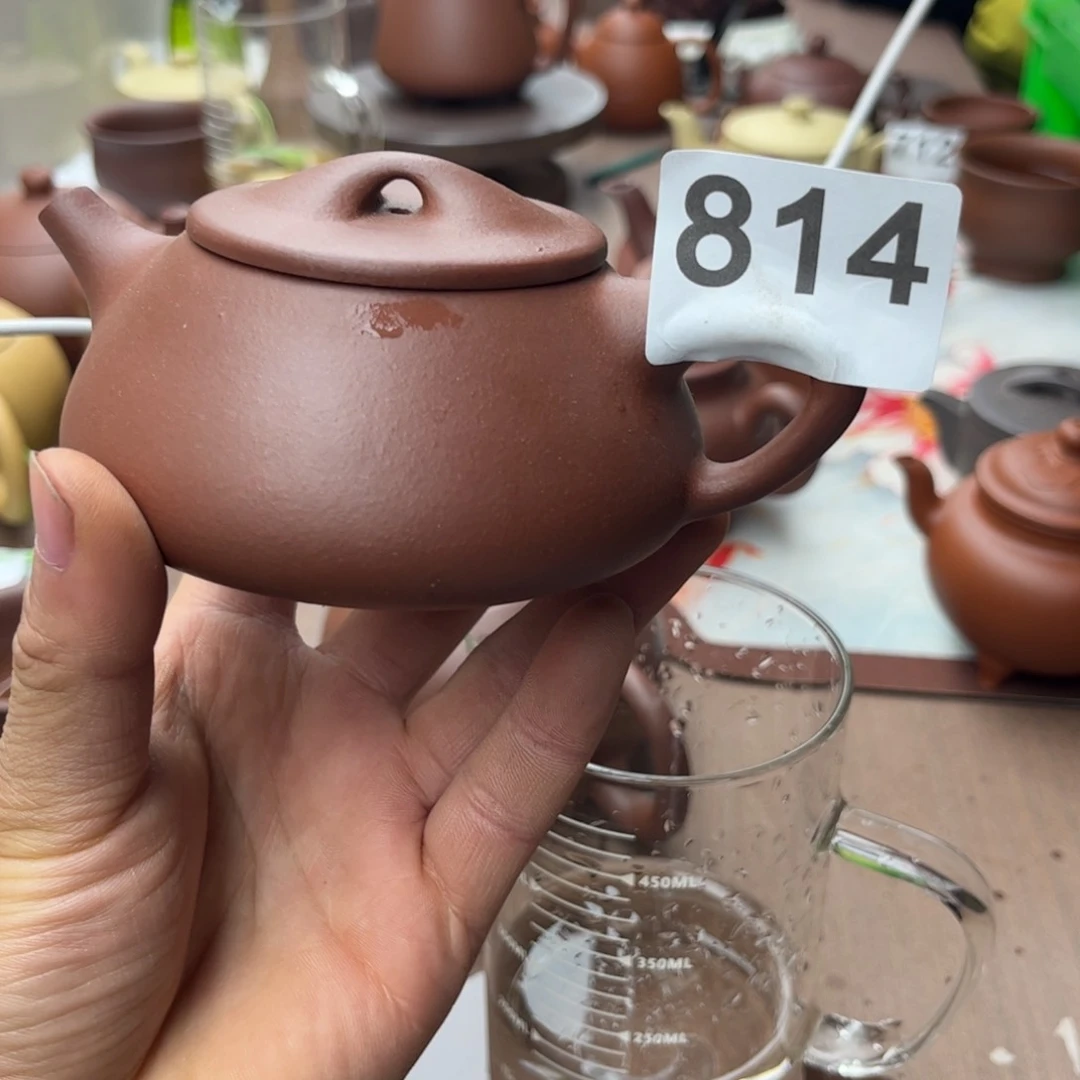 紫砂茶壶紫泥石瓢200左右瑕疵