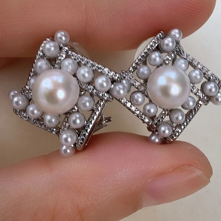 耳饰未镶嵌淡水珍珠