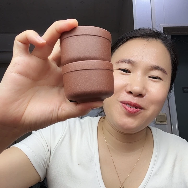 紫砂茶壶原矿紫泥杯拍一发二70cc