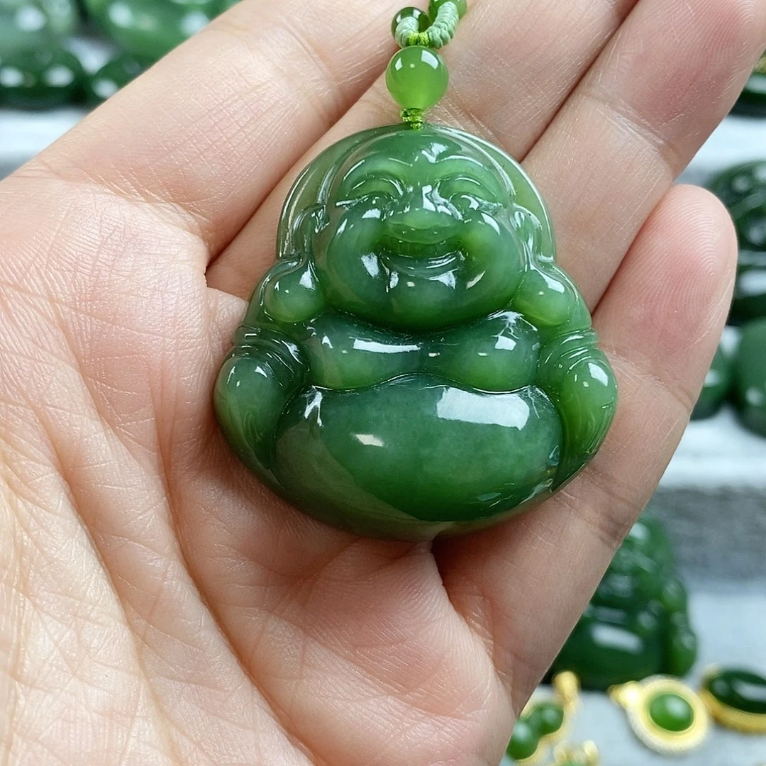 和田玉（碧玉）未镶嵌颈饰40mm