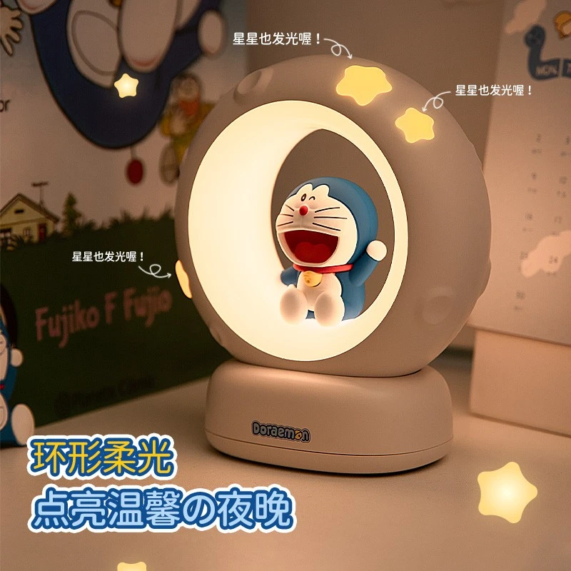 生日礼物女送人哆啦A梦硅胶拍拍小夜灯卧室睡眠护眼床头手办摆件