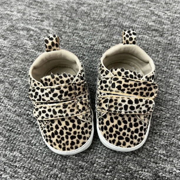 K01宜步童鞋女鞋子休闲双魔术贴魔术贴豹纹春秋学步鞋幼儿儿童