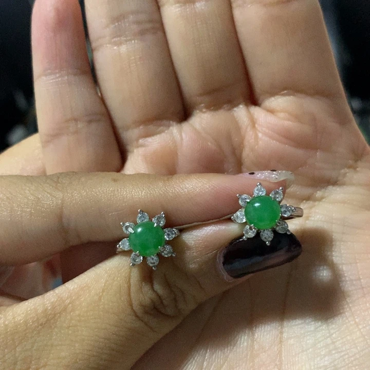 翡翠银S925镶嵌戒指