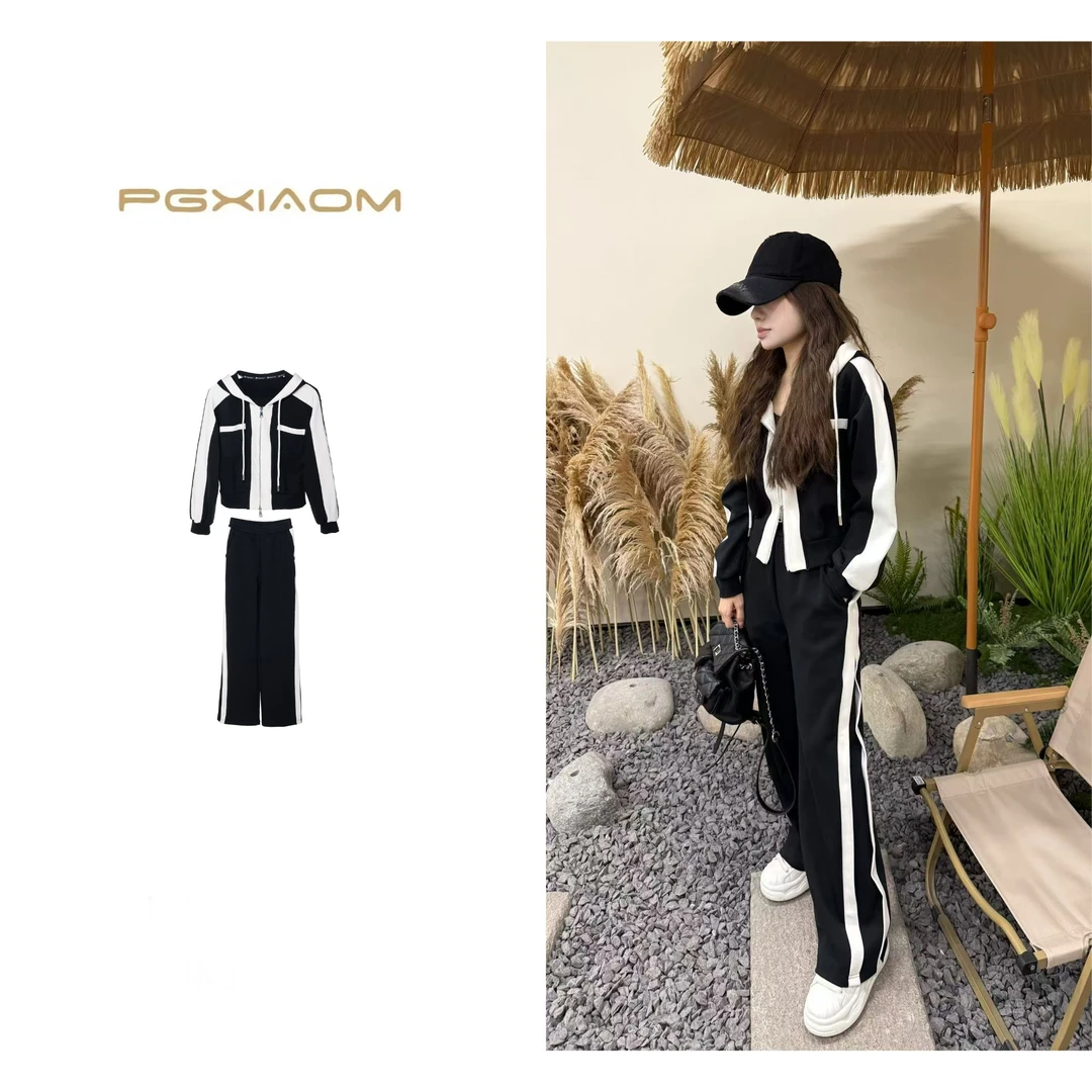 【PGXIAOM】润秀定制拼接撞色运动套装TZ2646
