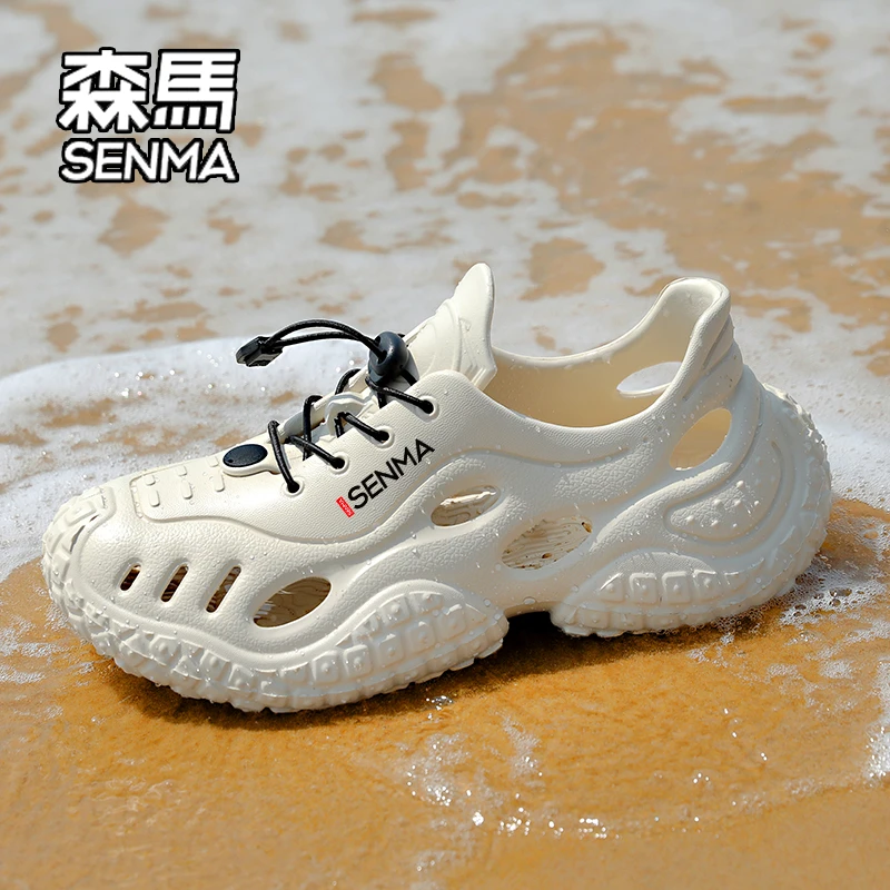 SENMA/森马洞洞鞋男款2025新款夏季外穿防滑运动户外钓鱼全包凉鞋