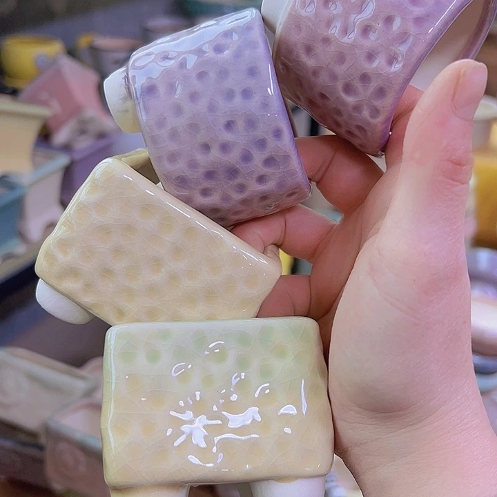 红陶陶瓷花盆当场满12包邮