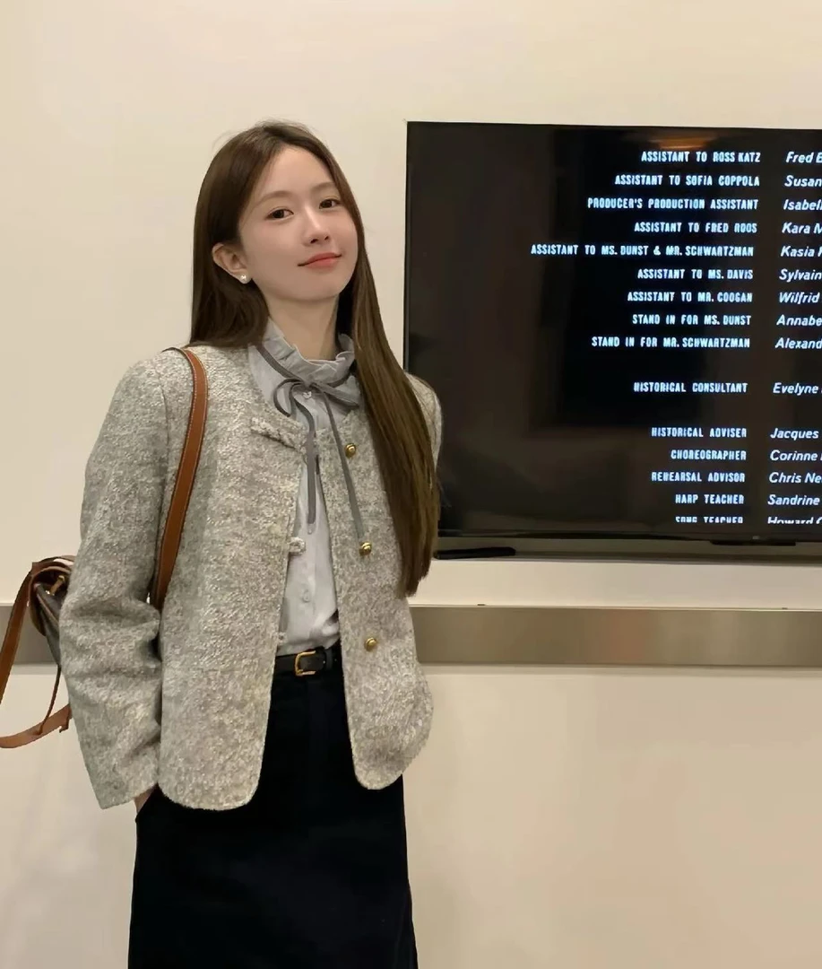 春秋季女厚款长袖短款纯色短外套上衣秋冬御姐风流苏