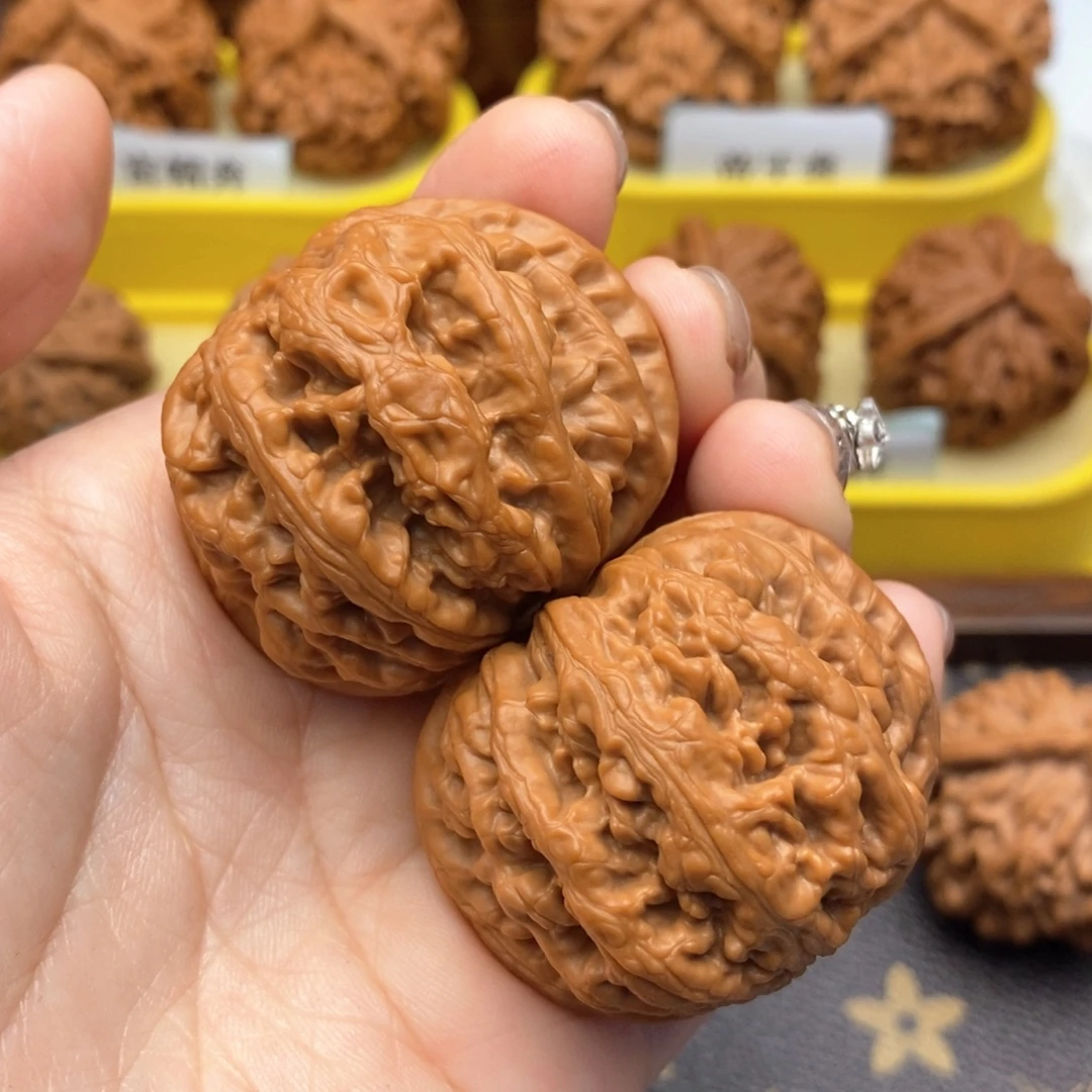 文玩核桃把件43尺球粗筋