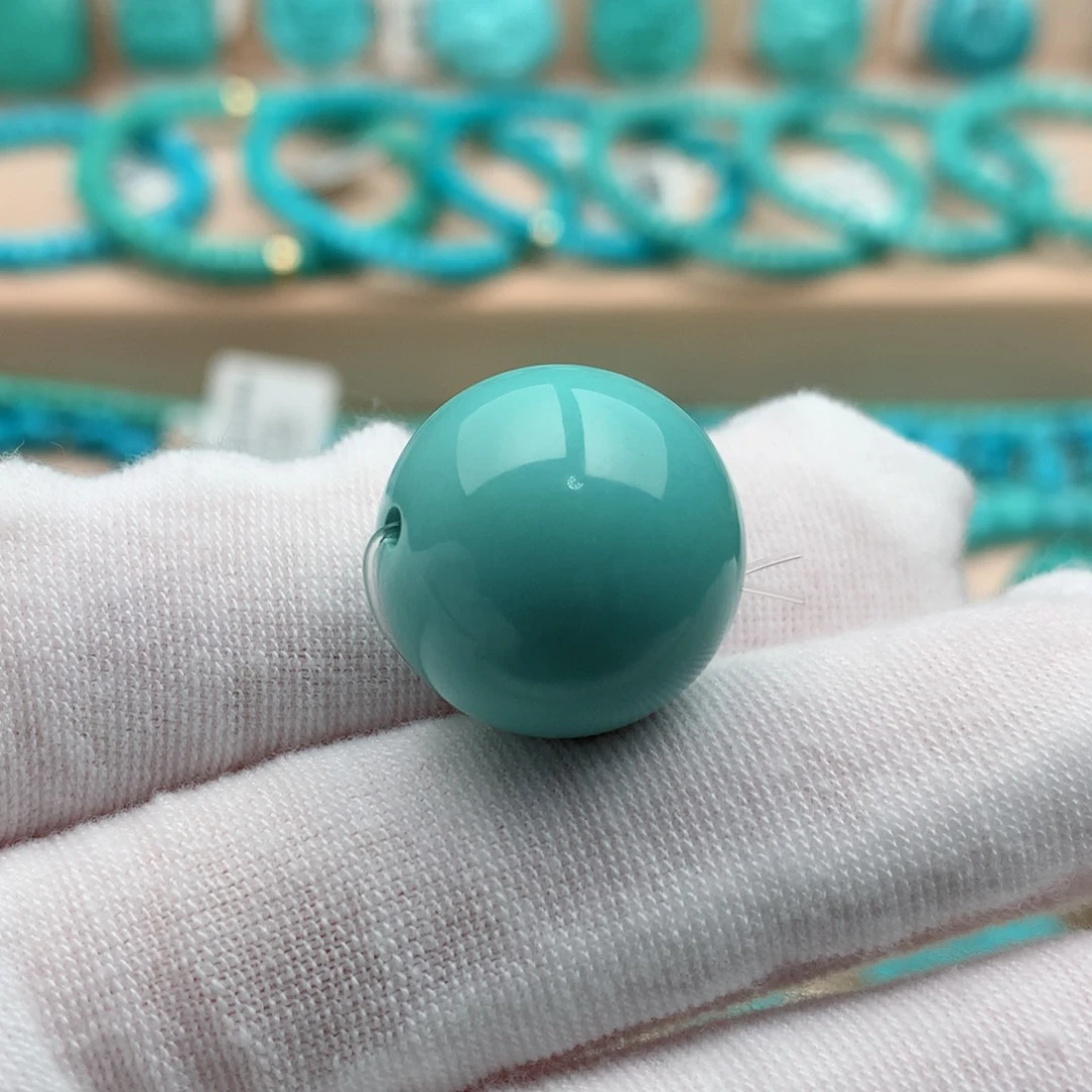 绿松石未镶嵌珠宝奇石18.3mm