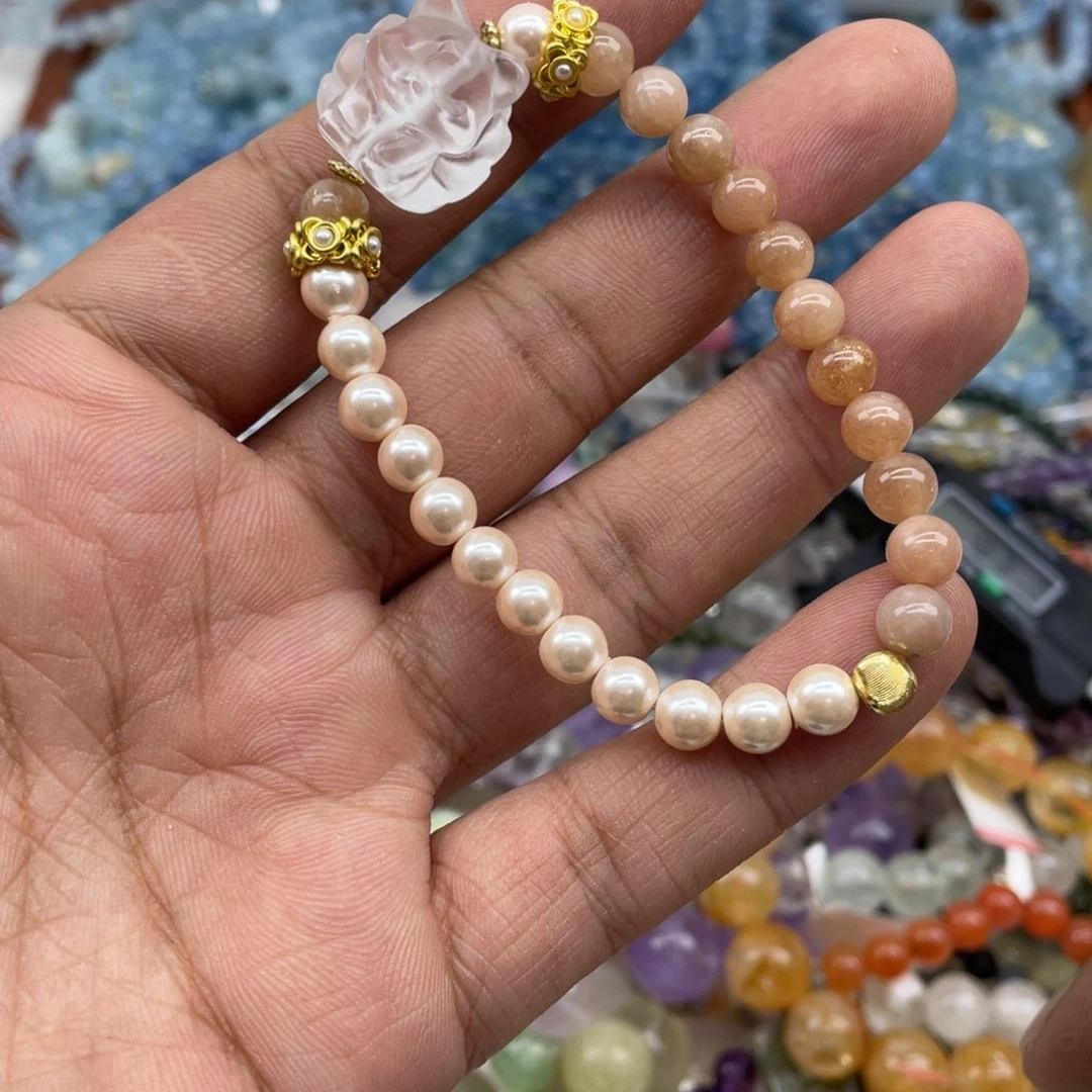 银S925镶嵌手链烟晶