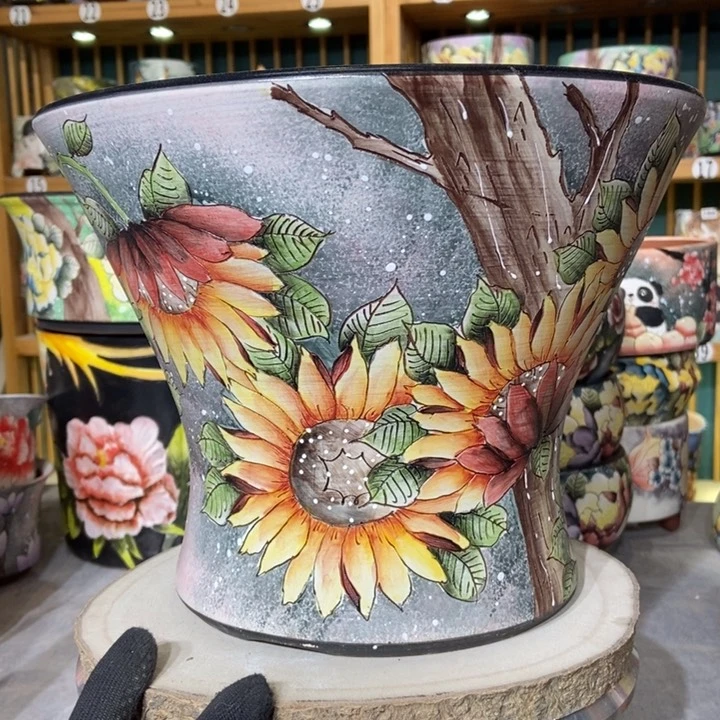 红陶景德镇艺术手绘作品