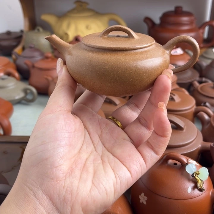 茶壶紫砂120cc五彩段半手