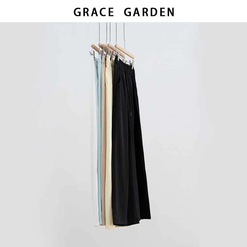 GRACE GARDEN【三伏裤！防晒裤】松紧抽绳多巴胺宽松休闲裤XXK5E0302