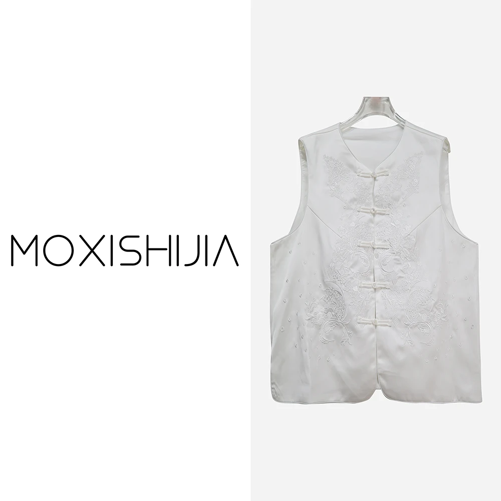 中国风刺绣复古上衣马甲修身-X2619-1