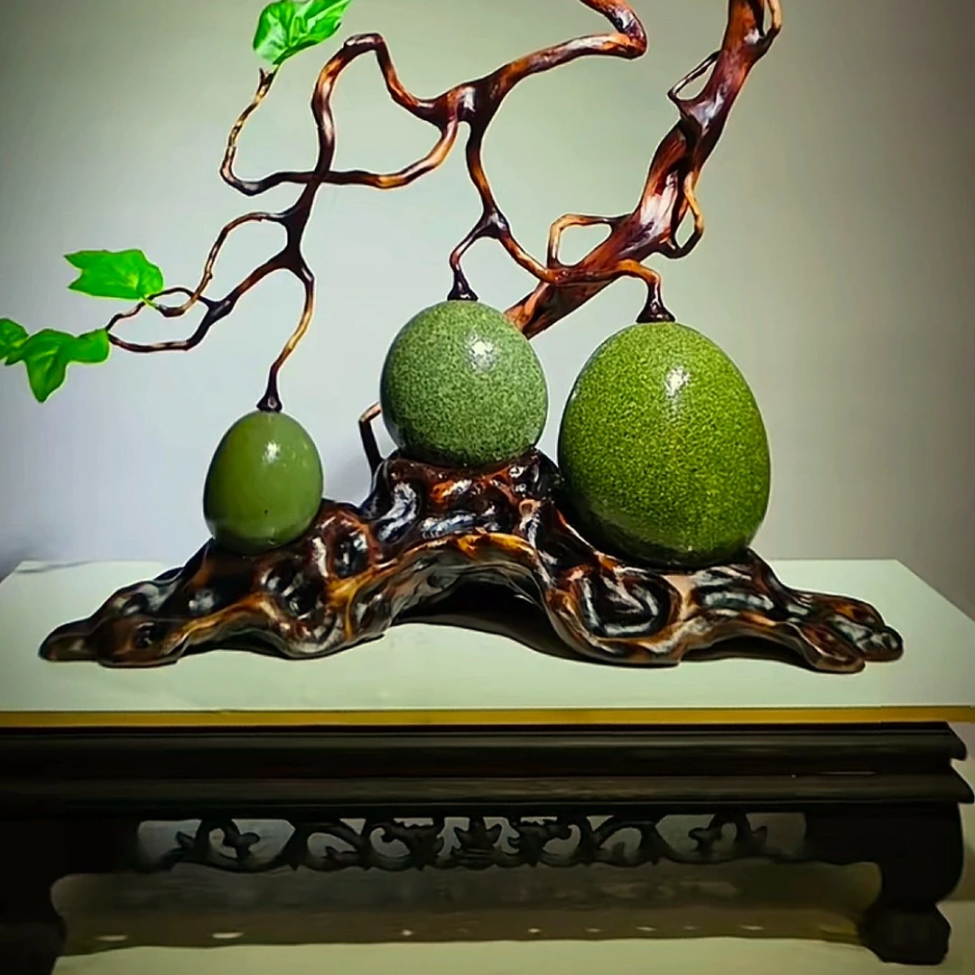 精美天然水冲石福禄双全适合作为玄关摆件案头装饰