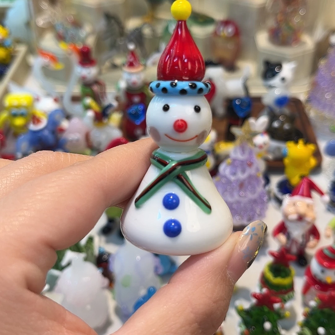 琉璃手工艺品雪人
