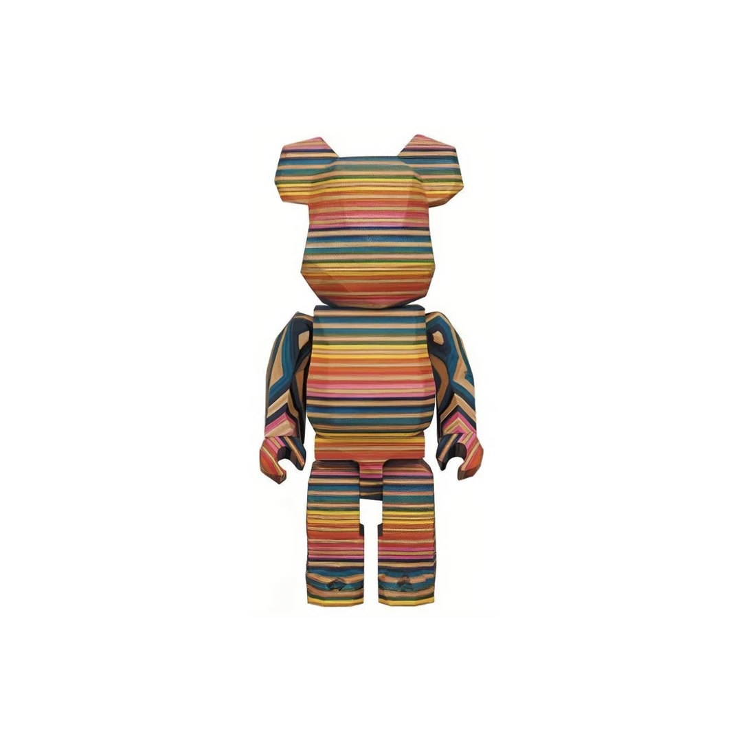 【盒齐无瑕】Bearbrick 藤原浩 多边形彩虹木 400%玩具
