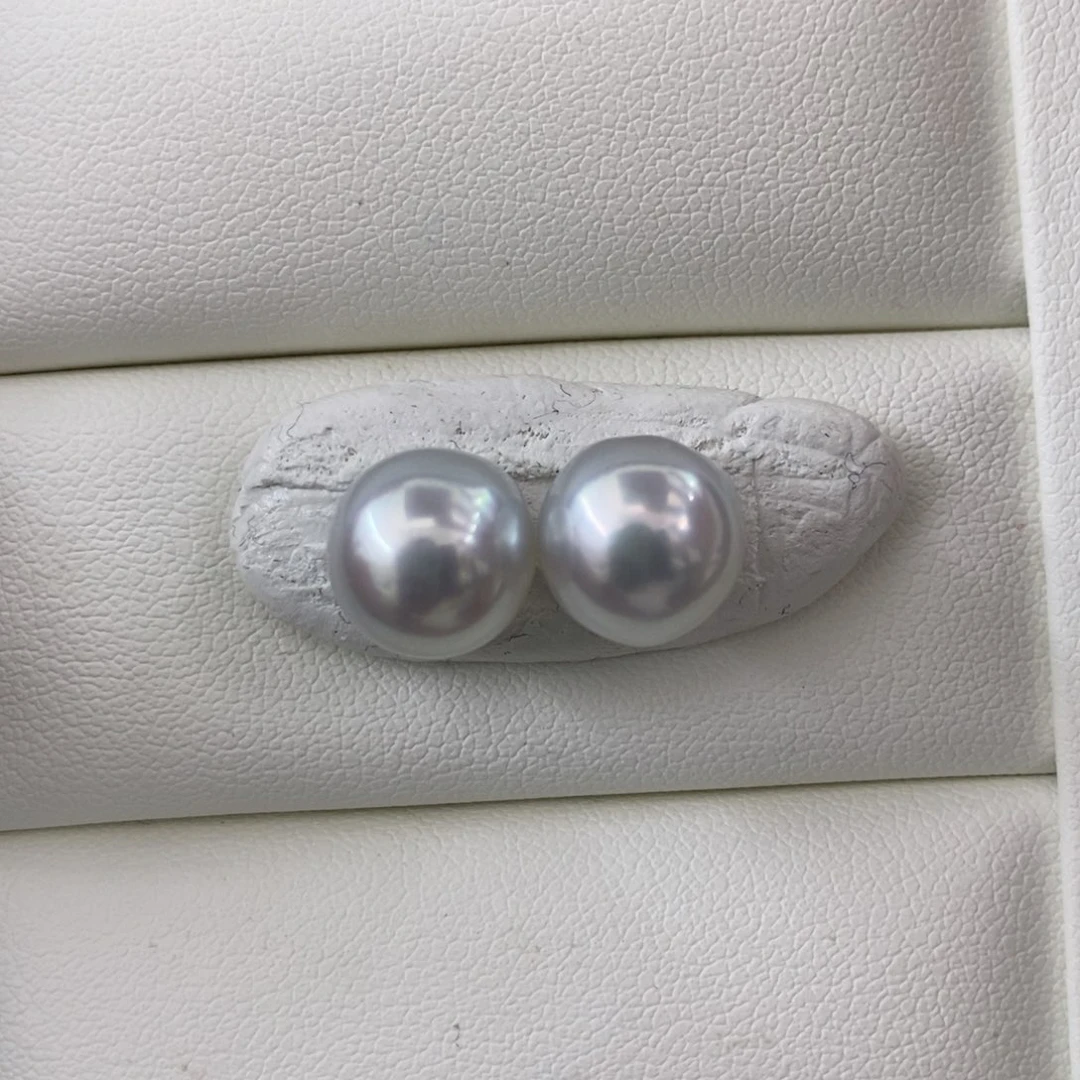 未镶嵌澳白宝石光10-11mm海水珍珠