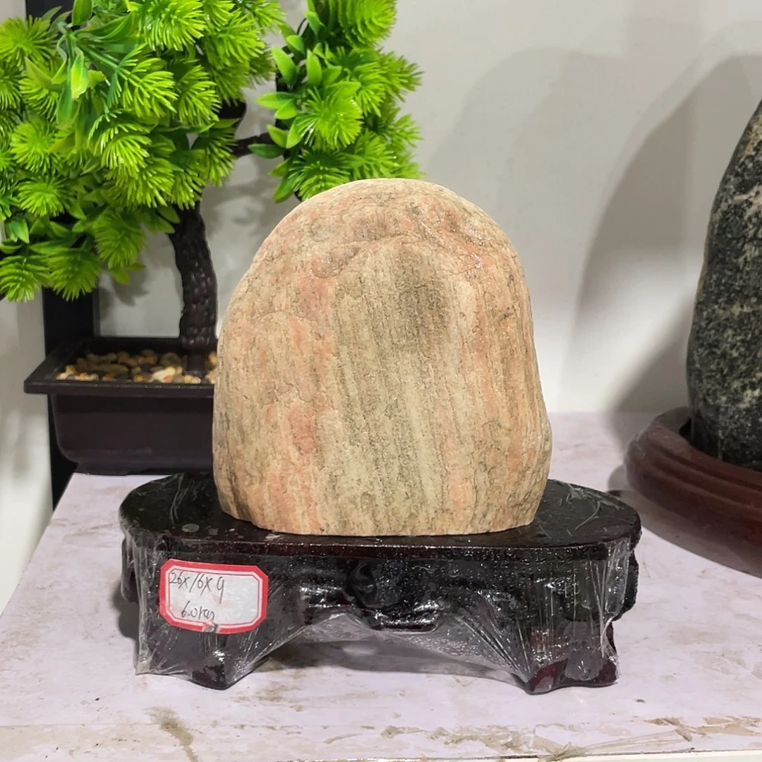 芳***姐石材靠山石平安石摆件