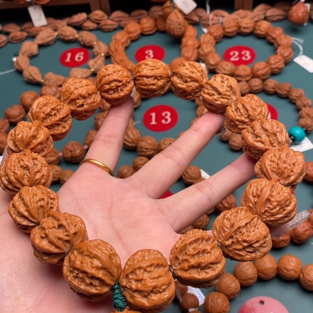 文玩核桃手串龙脊元宝