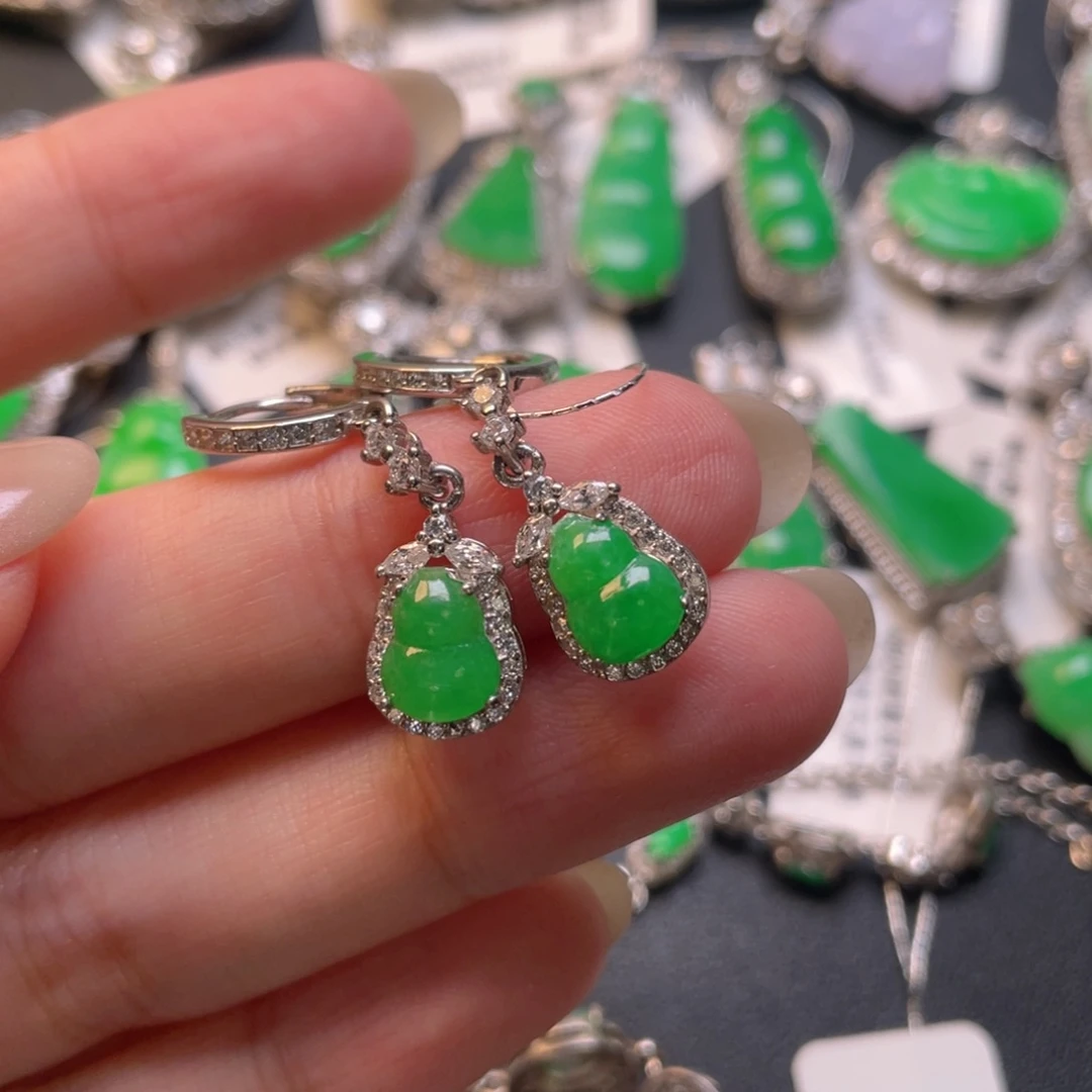 翡翠银S925镶嵌颈饰