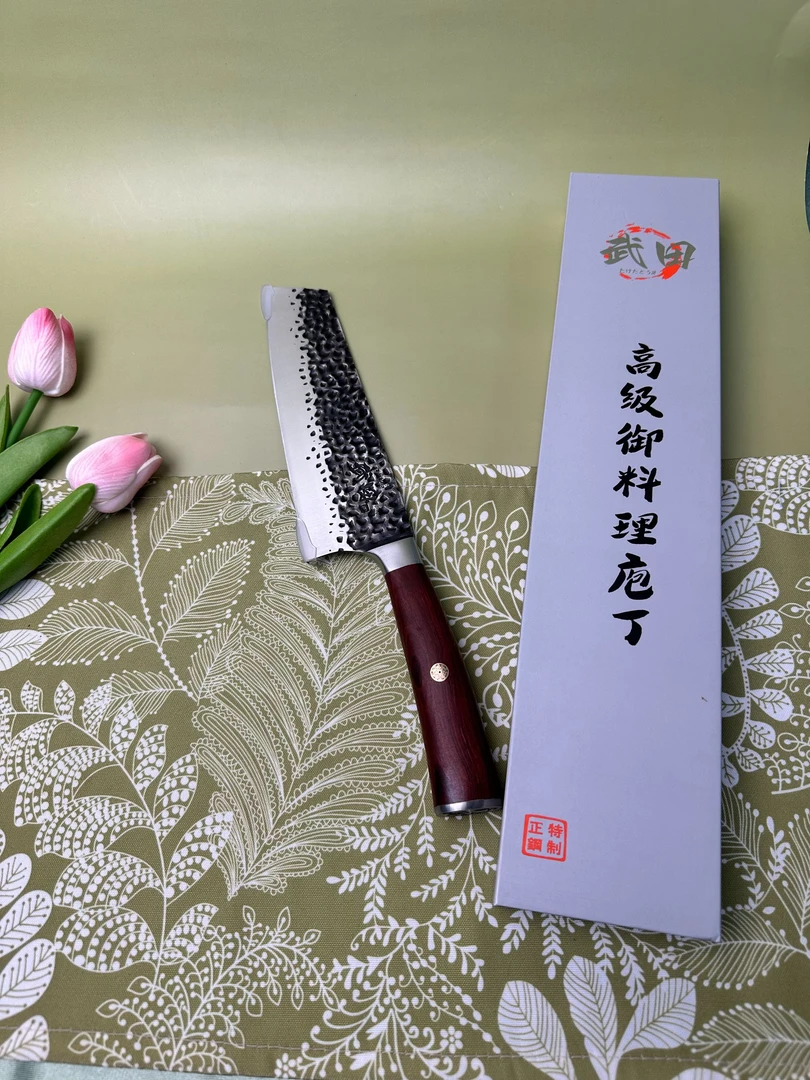 【一起淘儿】D56#武田藤 菜刀 手工打造 大马士革