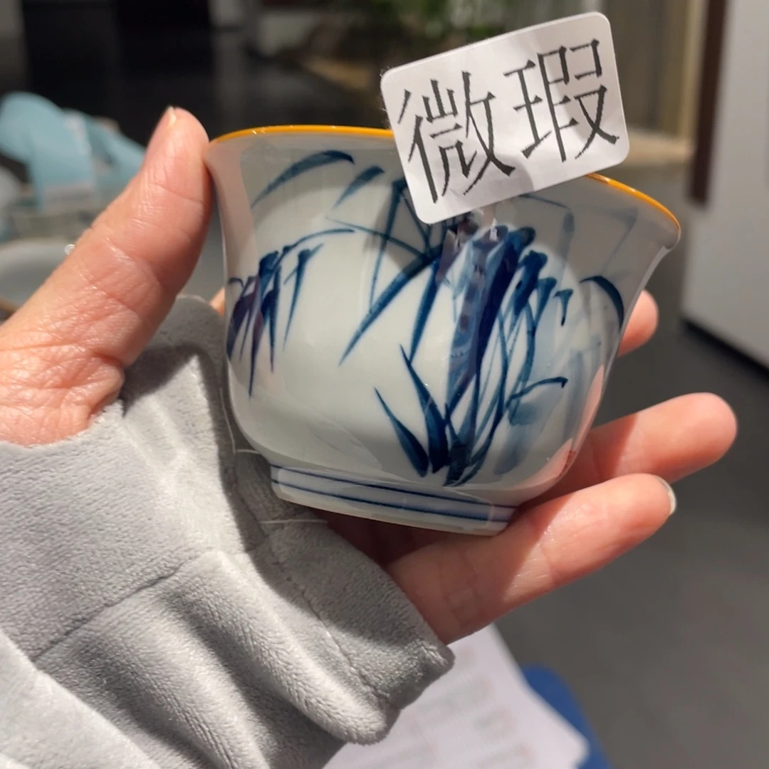 有瑕釉下彩纯手绘