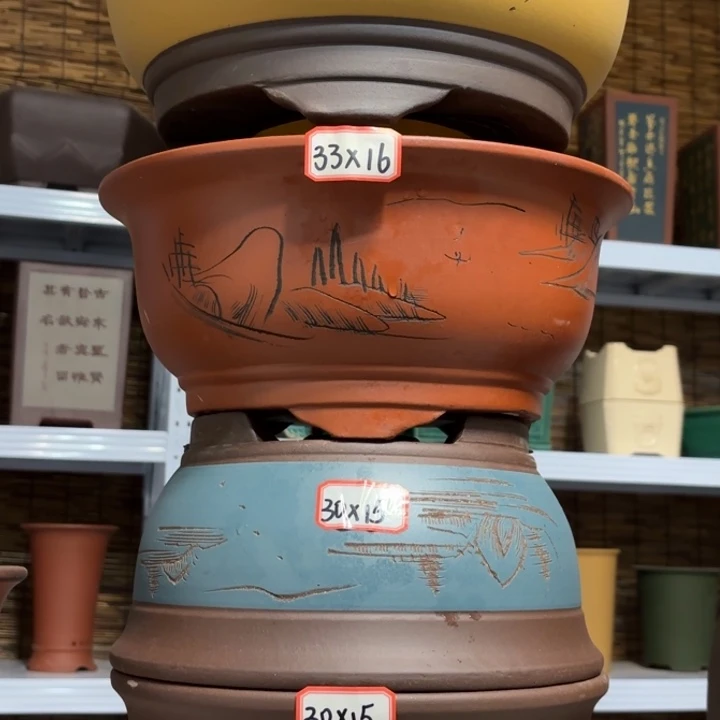 紫砂花盆    100-4。