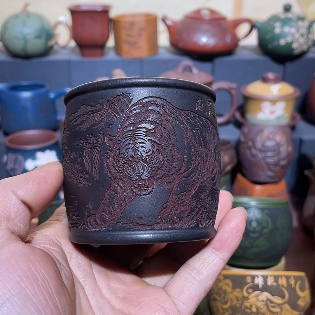 原矿紫砂手工主人杯