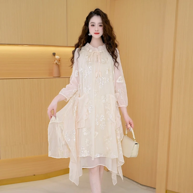 【连衣裙】秋季新款时尚修身气质高贵洋气显瘦减龄轻奢宽松连衣